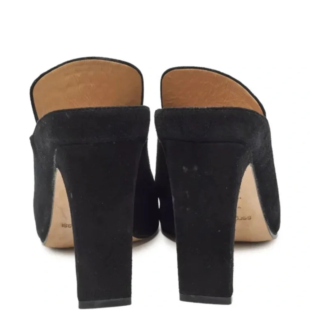 Vintage Sergio Rossi 
105mm Black Embellished Heeled
Women's Mules - Picture 5 of 8